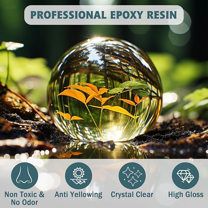 IGaiety Epoxy Resin, 64 OZ Epoxy Resin Kit, Fast Curing Clear Casting and - Image 4