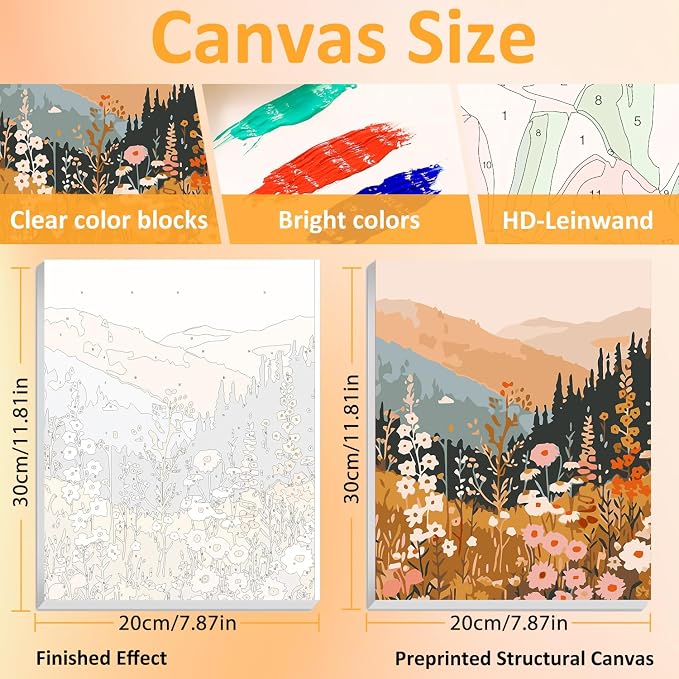 Mandun 3 Pack Landscape Paint by Numbers Kit - Image 2
