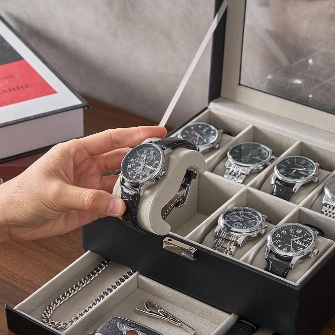 ProCase Watch Box, 8 Slot Watches Display Case - Image 5