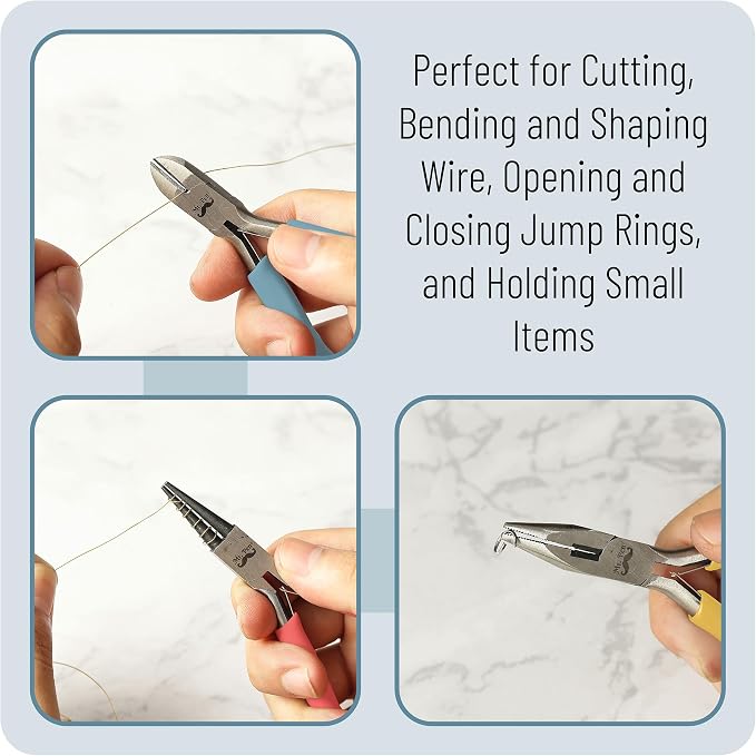 Mr. Pen- Pliers for Jewelry Making, 3 Pack, Chain Nose | Round Nose Pliers Set - Image 4