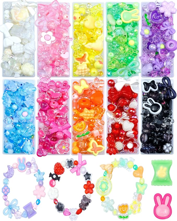 FIVEIZERO 800PCS Assorted Acrylic Beads by FIVEIZERO