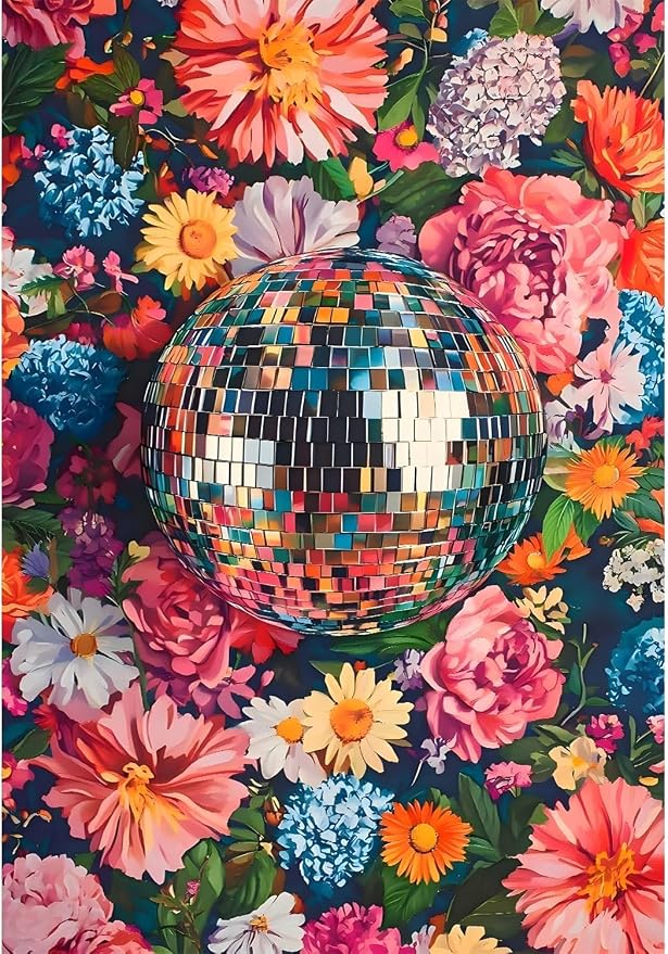 MYBISYMQQ Stamping Cross Stitch Kit Disco Ball, Counting Cross Stitch Kit by Unknown