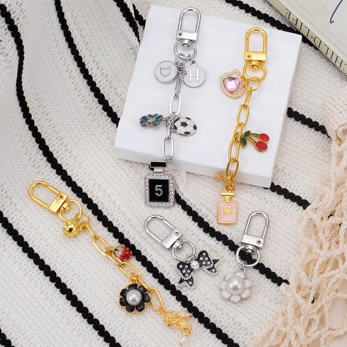 30pcs Gold & Silver Keychain Making Kit, Key Ring Swivel Snap Hook Chains - Image 7