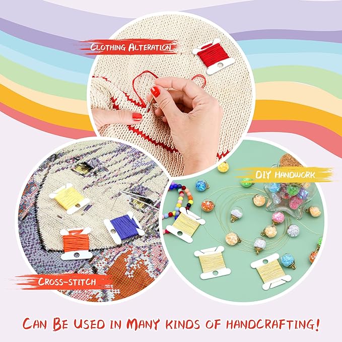 MUZHI Embroidery Floss Bobbins, Plastic Embroidery Thread Cards - Image 5