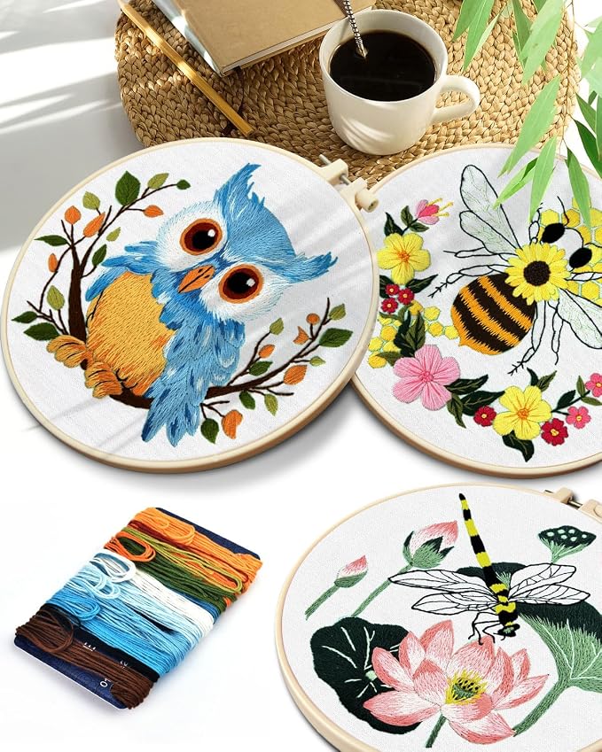 TINDTOP Embroidery Kit for Beginners Adult, Dragonfly Embroidery Kit | Include - Image 7