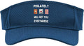 Fun Stamp Collecting Philately Will Get You Everywhere Sport Sun Visor by Unknown
