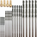 Drilax 24-Piece Diamond Drill Bits Set (1mm, 1.5mm, 2mm, 2.5mm) Compatible with Dremel Rotary Tools – Includes 4 Collets – Diamond Tipped Drill Bit for Stone, Glass, Sea Shells & Jewelry Making Tools