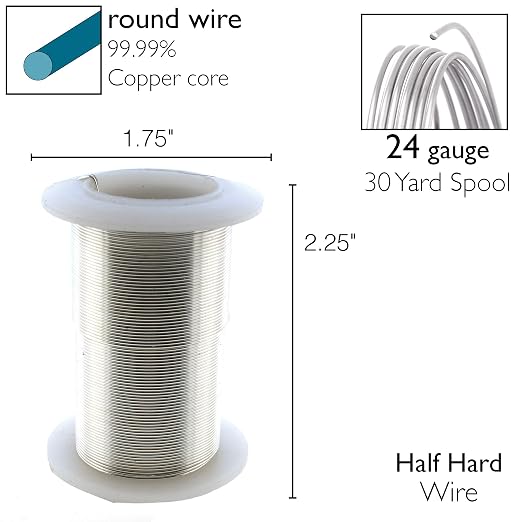 The Beadsmith Wire Elements 24-Gauge Lacquered Tarnish-Resistant Copper Wire - Image 4