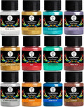 Mica Powder, 12 Colors Pearlescent Pigment Powder by Luckymica