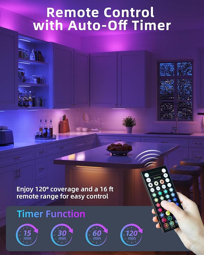 EZVALO 80 RGB Color Changing Under Cabinet Lighting Wireless, 1800mAh - Image 4