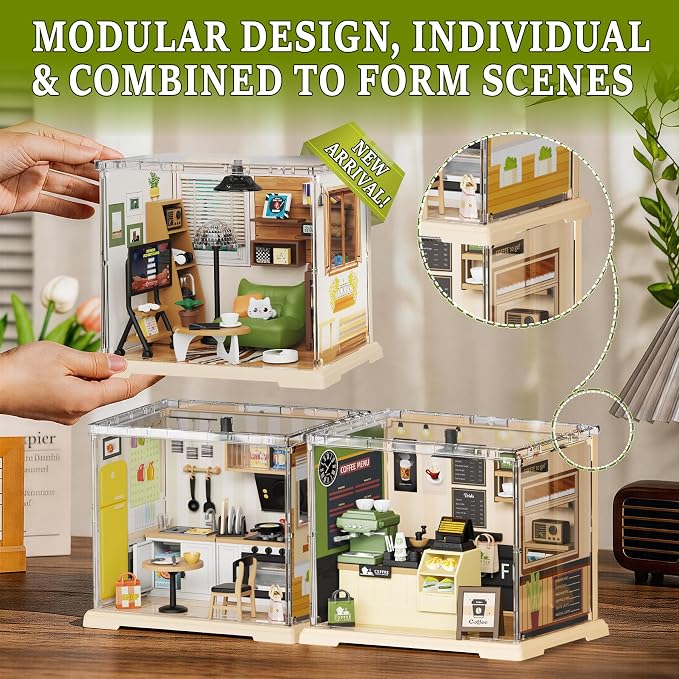 DIY Miniature Living Room Dollhouse Kit - Image 9