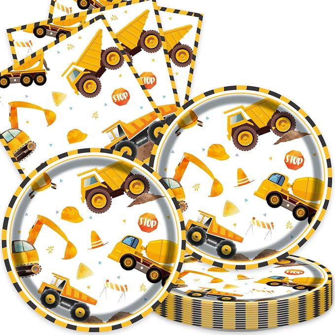 40Pcs Construction Birthday Party Supplies by Unknown