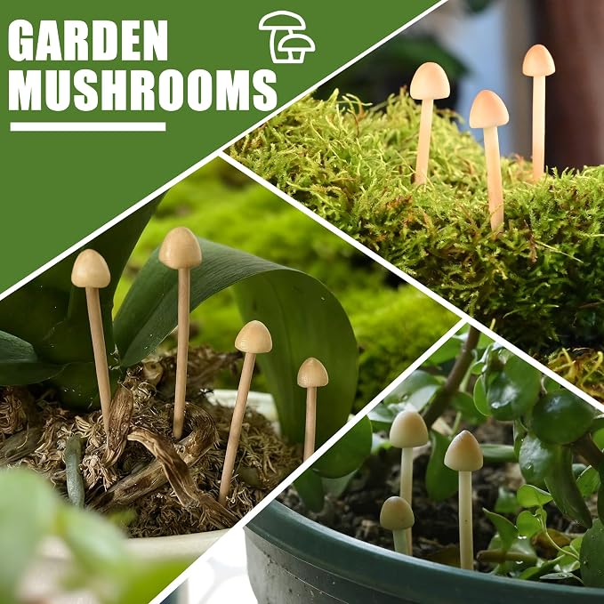 16-Pack Mini Mushrooms for Crafts - Image 3