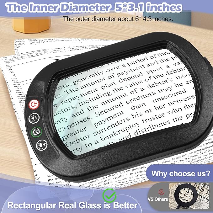 Drdefi 12X Square Magnifying Glass - Image 3