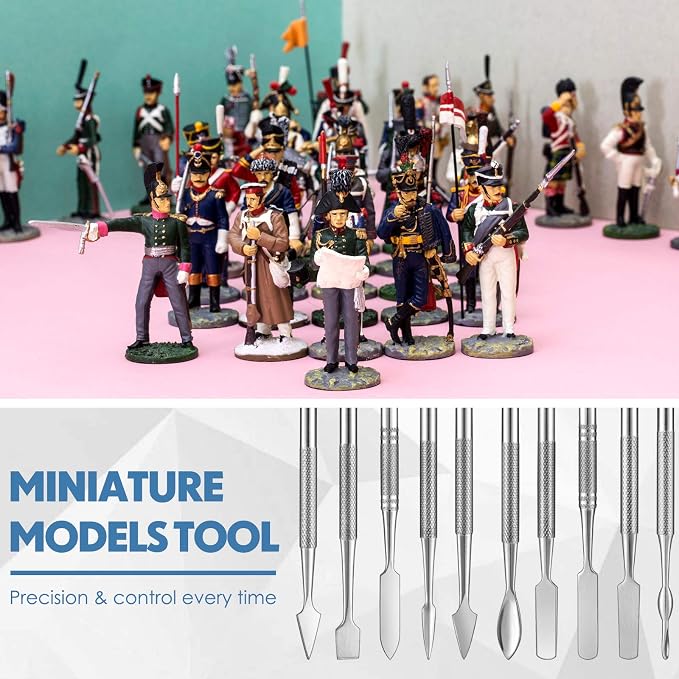 Honoson 5 Pcs Miniature Sculpting Tools Set Mini Stainless Steel Double-Headed - Image 7