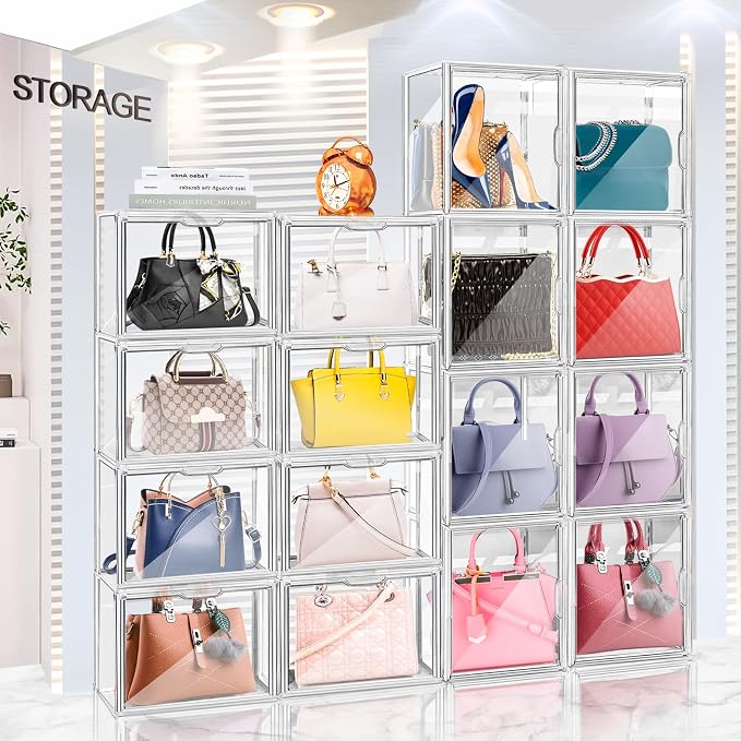 DILIBRA 5 Packs Clear Plastic Handbag Storage Organizer - Image 3