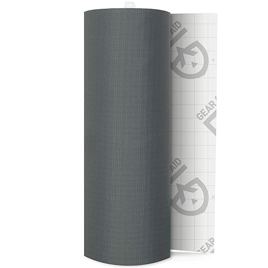 GEAR AID Tenacious Tape 3”x20” Fabric and Vinyl Gear Repair Tape, Quickly Fix Holes and Rips in Puffy Jackets, Rain and Snow Gear, Tents, Sleeping Bag and More, Gray, 1 Pack