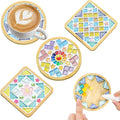 UXORSN 4 Sets DIY Mosaic Tiles for Crafts Mixed Color Glass Mosaic Kit by UXORSN