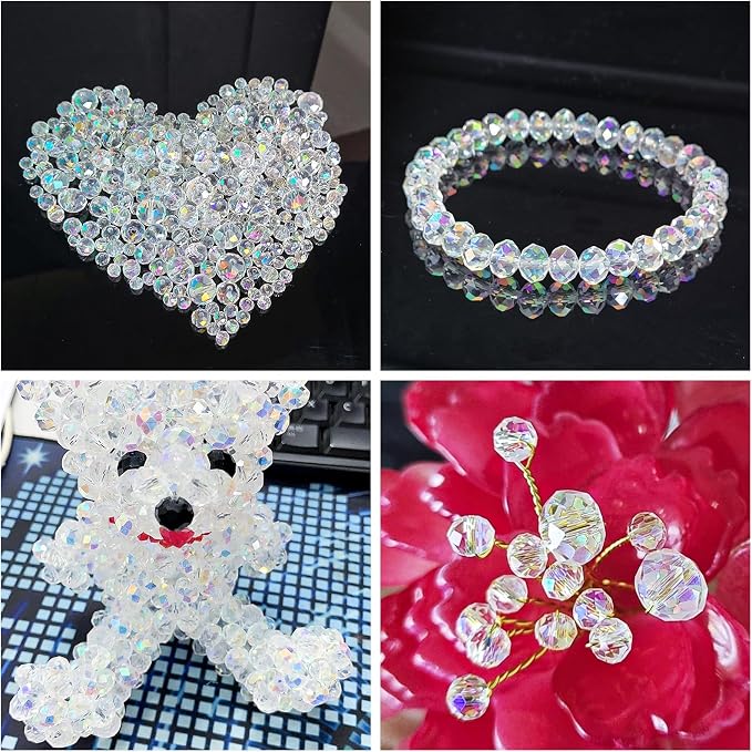 800Pcs 4/6/8/10mm Crystal Glass Beads - Image 4