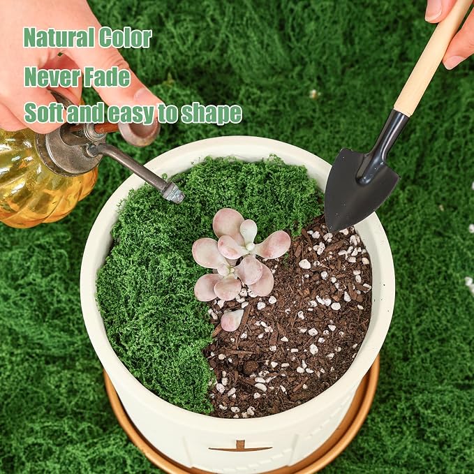 28.2oz Fake Moss for Crafts, Fairy Garden Accessories, Decorative Faux Grass - Image 5