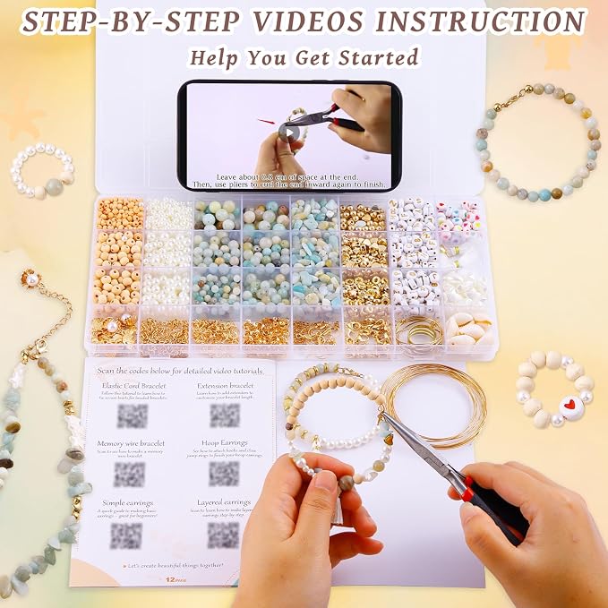 Wurosi 1927 PCS Jewelry Making Supplies Kit, Charm Bracelet Making Kit - Image 3
