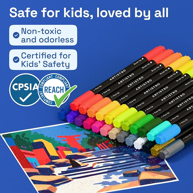 ARTISTRO 24 Acrylic Paint Markers - Image 8