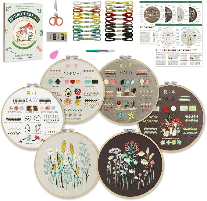 CYANFOUR 6 Stage Embroidery Kit by Cyanfour