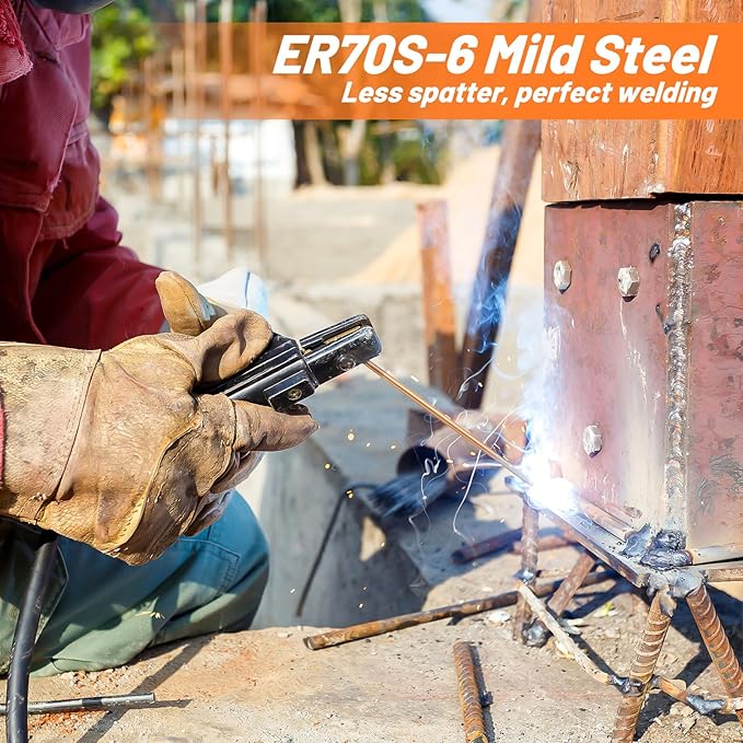 UNIFAMILY 1LB TIG Welding Rod ER70S-6, 3/32" x 16" Mild Steel TIG Welding Rods, Carbon Steel TIG Welding Filler Rod, Low Splatter Corrosion Resistance, Tig Filler accessories (3/32" x 16" 1LB)