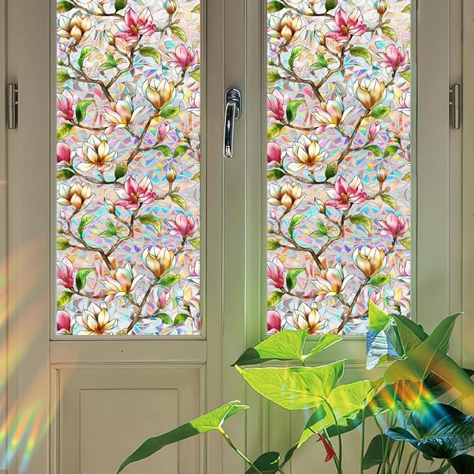 Magnolia Stain Glass Window Film - Image 8
