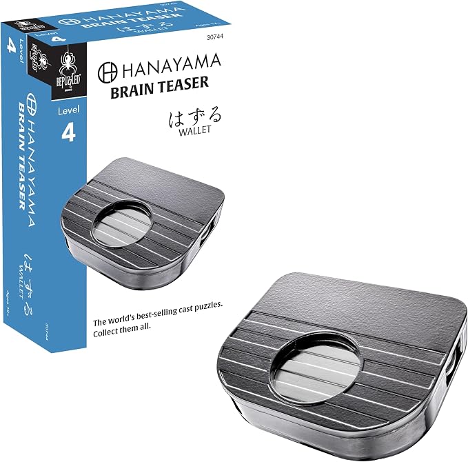 Coin Hanayama Puzzle Level 4 | Cast Metal Brainteaser, Japanese Design by BePuzzled