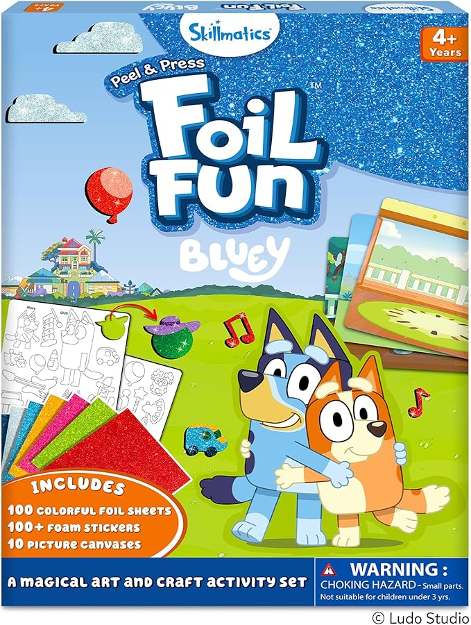 Skillmatics Bluey Foil Fun – Mess-Free DIY Art & Craft Kit by Skillmatics