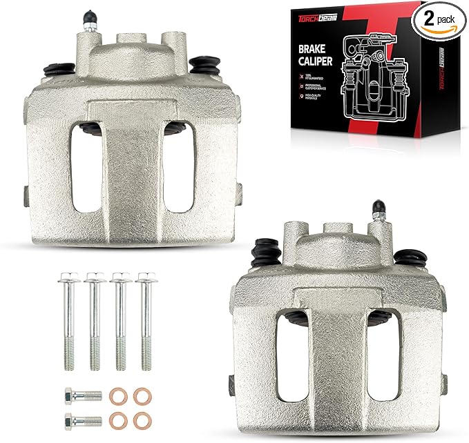 Torchbeam Front Brake Calipers Set for Jeep Wrangler 1990-1995 1997-2006, Jeep Cherokee 1990-2001, Jeep Grand Cherokee 1993 1995-1998, Front Left and Front Right Calipers Replace # 184339+184340