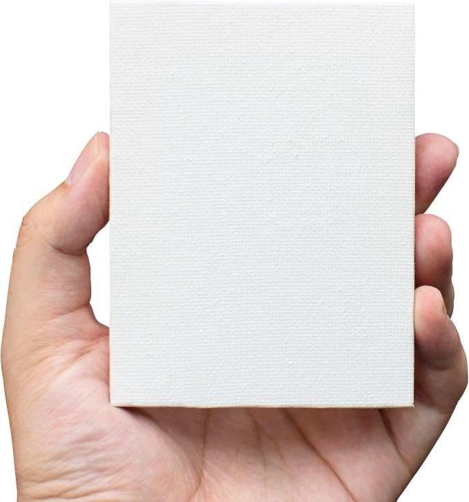 FIXSMITH 3x4 Inch Mini Stretched Canvas Easel Set- Bulk Pack of 12, Set - Image 5