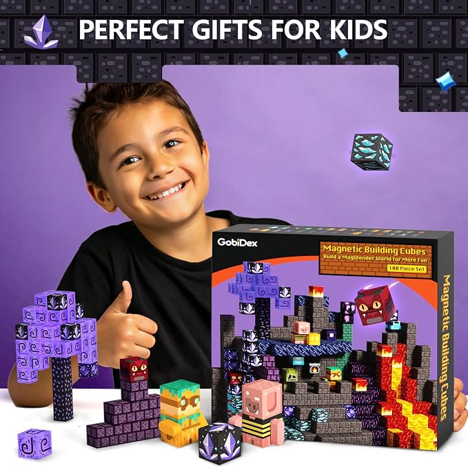 GobiDex 200PCS Magnetic Blocks Kids Building Toys - Image 7