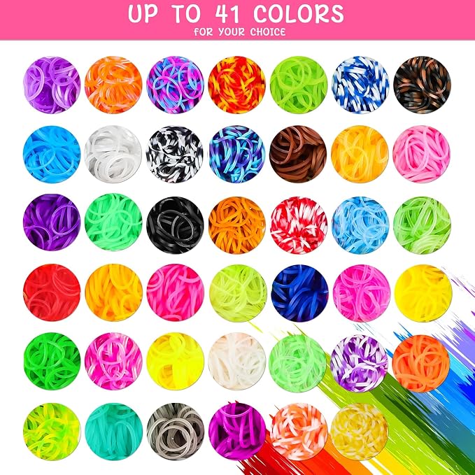 UUEMB 6000+ Rubber Band Bracelet Kit, Colorful Loom Bracelet Making Kit - Image 2
