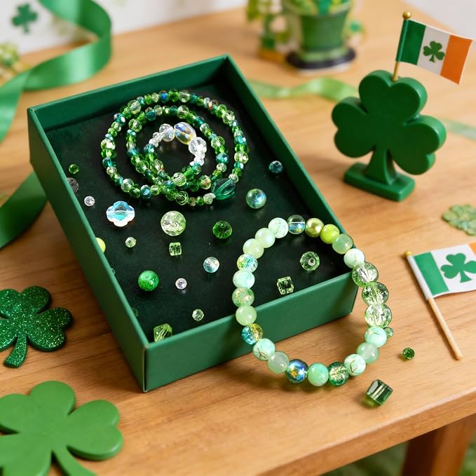 636pcs St. Patrick's Day Glass Beads - Image 3