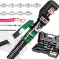 Hydraulic Cable Lug Crimper 10 US TON 12 AWG to 00 (2/0) Electrical Terminal Cable Wire Tool Kit with 9 Die (12awg~00awg Crimping Tool)