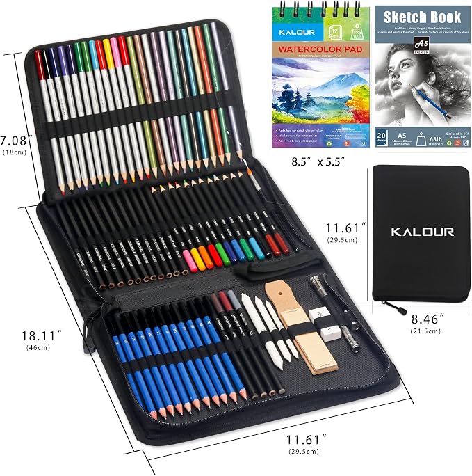 KALOUR 76 Drawing Sketching Kit Set - Image 8
