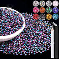 12000PCS 2mm Resin Jelly Rhinestones in Bulk, Bedazzling Flatback Crystals by BELLEBOOST