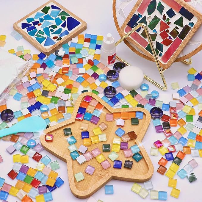 LITMIND 600Pcs / 1.1LB Mixed Colors Mosaic Tiles - Image 2