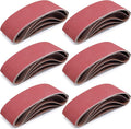 24 Pcs 4 x 21 Inch Sanding Belts, 120 Grit Sanding Belts for Belt Sander, 4x21 Aluminum Oxide Sanding Belts for Wood Furniture (4x21in, 120 Grit)