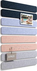 Fluxynara Cork Board Alternative Felt Strip Board 8-Pack 13"x2", Office Pin by FLUXYNARA