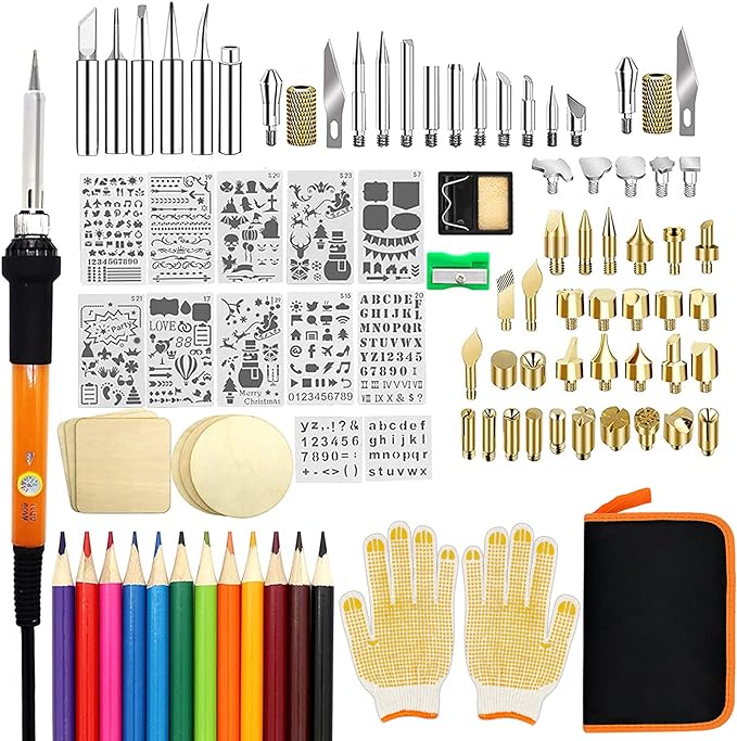 Wood Burning Kit, 110 Pieces Wood Burning Tool by PETUOL