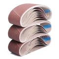 21 Pack 3 x 21 Inch Sanding Belts, 3x21 Belt Sander Sanding Belts 40/60/80/120/180/240/400 Grits Assortment Sanding Belt for Belt Sander Knife Sharpening Woodworking Metal Polishing