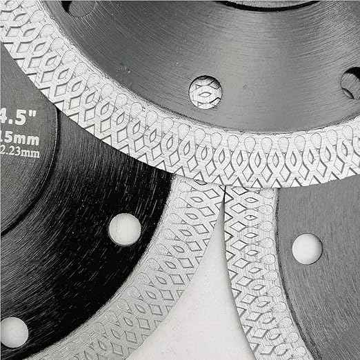 DT-DIATOOL Diamond Tile Blade 4-1/2 Inch 5pcs Diamond Turbo X Mesh Rim Segement Circular Saw Blade for Procelain Ceramic Stoneware Marble Granite Fits 5/8"-7/8" Arbor