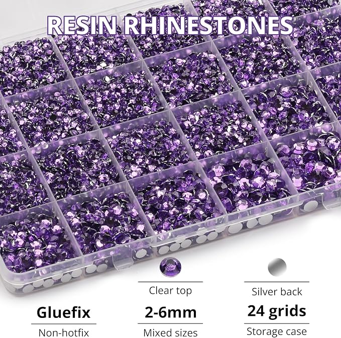 31000Pcs Amethyst Resin Rhinestones - Image 3