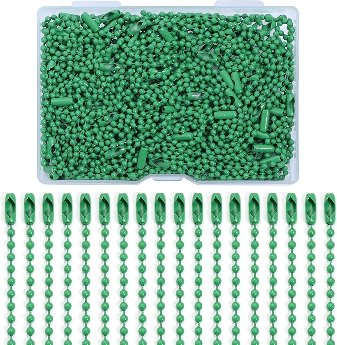 Lemonkey 100Pcs Ball Beads Chains Bulk, 4 Inch Dog Tag Metal Small Chains by Lemonkey