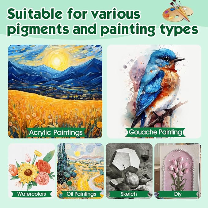ESRICH Stretched Canvas for Painting, 60 Pack Multi Size11x14, Blank Primed - Image 5