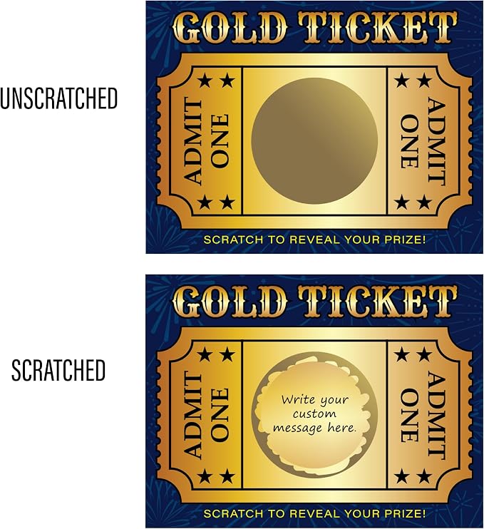 My Scratch Offs Gold Ticket Admit One DIY Make Your Own Scratch Off Tickets - Image 4