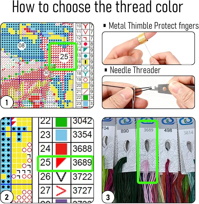 RLTXBUK Cat Cross Stitch Kits, Book Lovers Reader Gifts - Image 3